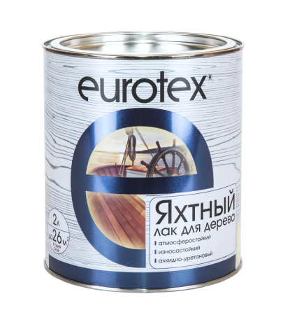 Лак Рогнеда Eurotex яхтный бесцветный 2 л полуматовый